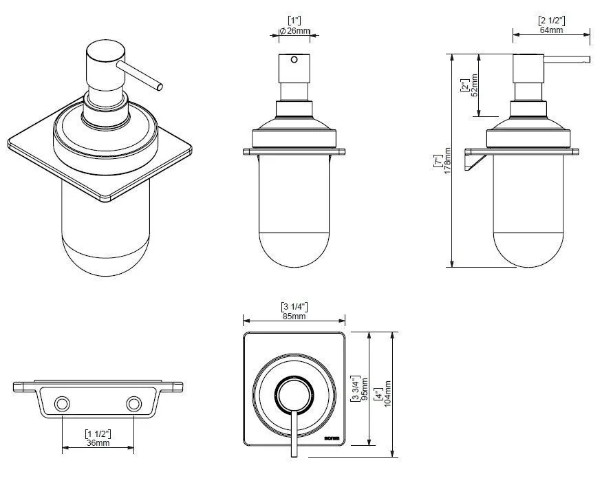 Дозатор Creabath Soul 192366