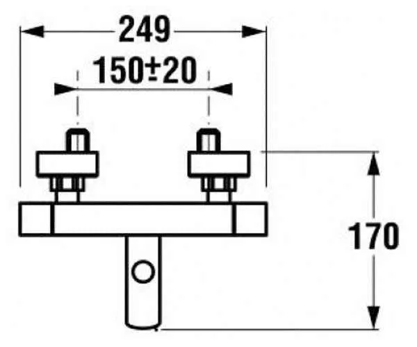 Змішувач для ванної Jika Cubito H3224270040001