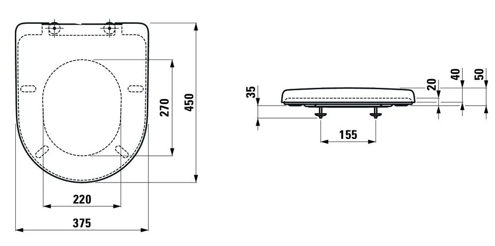 Сиденье с крышкой для унитаза LAUFEN PRO H8939590000001