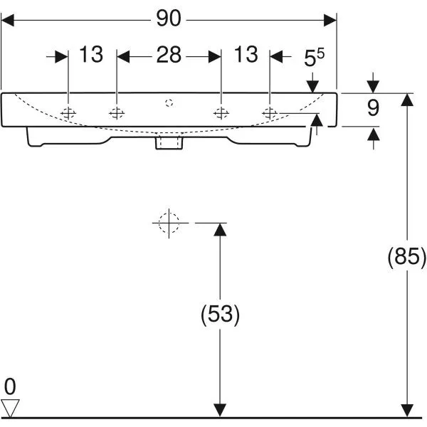 Умывальник подвесной Geberit iCon 124093000