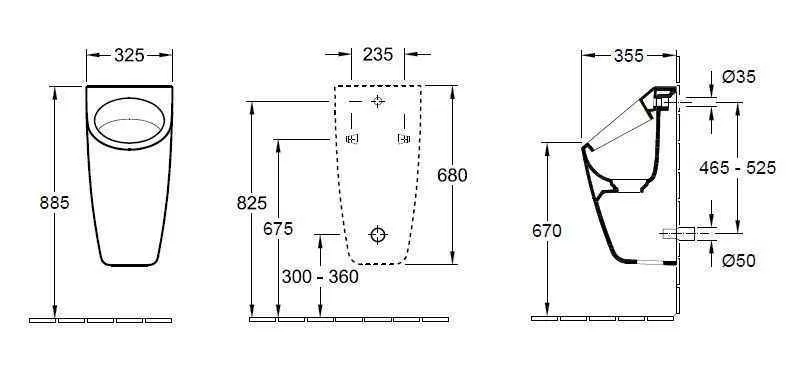 Пісуар Villeroy and Boch Architectura 558600R1