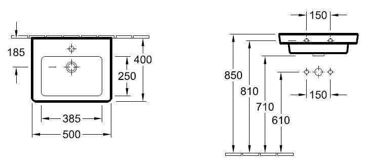 Підвісний умивальник Villeroy and Boch Subway 2.0 73155G01