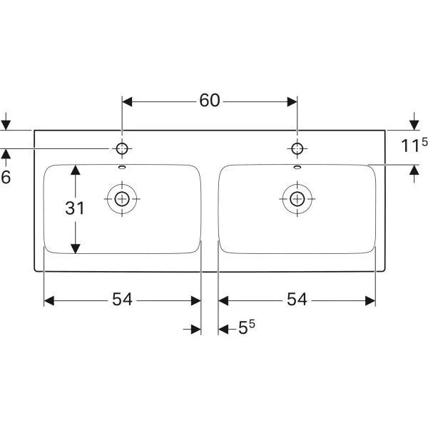 Умывальник подвесной Geberit iCon
