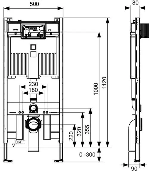 Инсталляция для унитаза TECEprofil 9300502