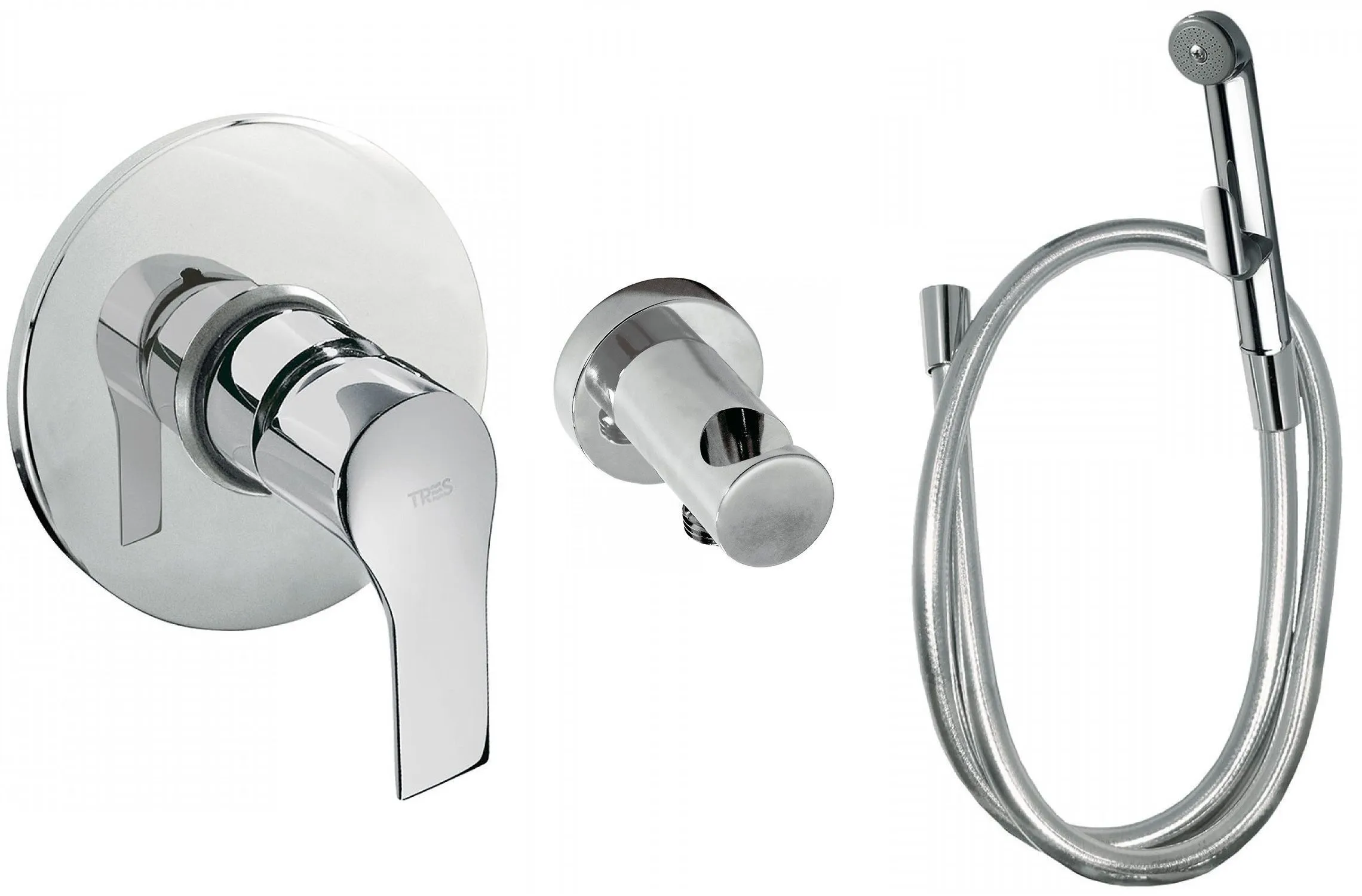 Набор: Змішувач з гігієнічним душем Tres №4