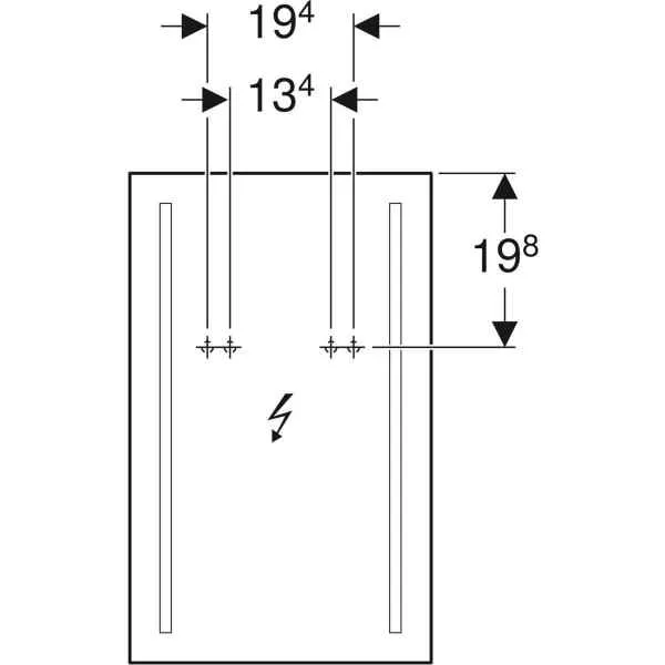 Зеркало с подсветкой Geberit Option Basic 500.580.00.1