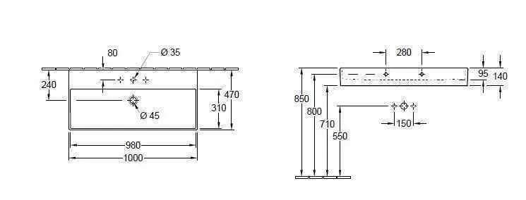 Підвісний умивальник Villeroy and Boch Memento 2.0 4A22A2RW