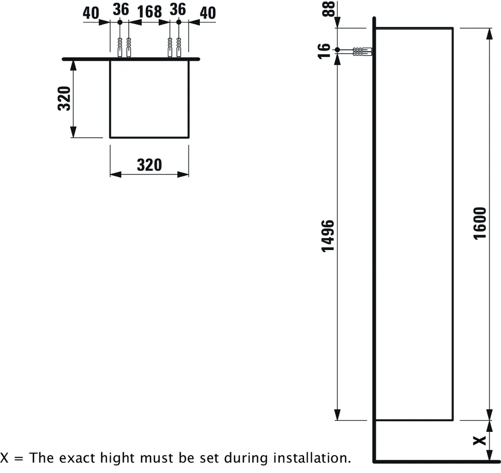 Пенал Laufen The New Classic H4060610856311