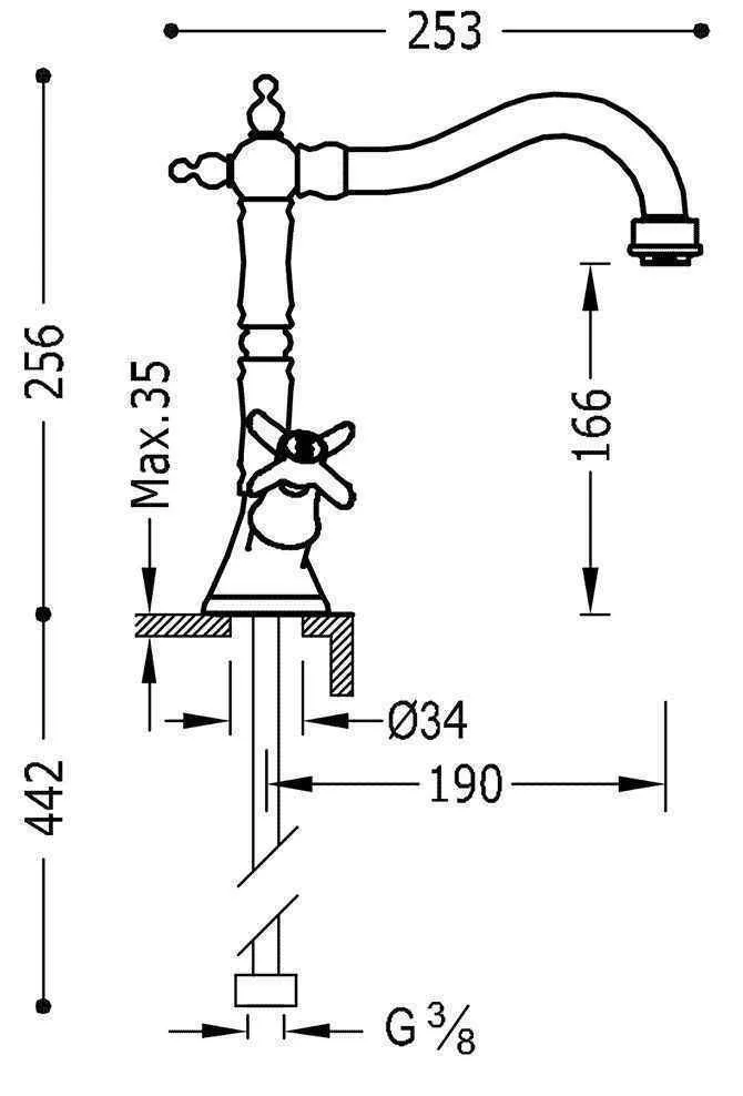 Змішувачі на раковину Tres Clasic 24210902LM