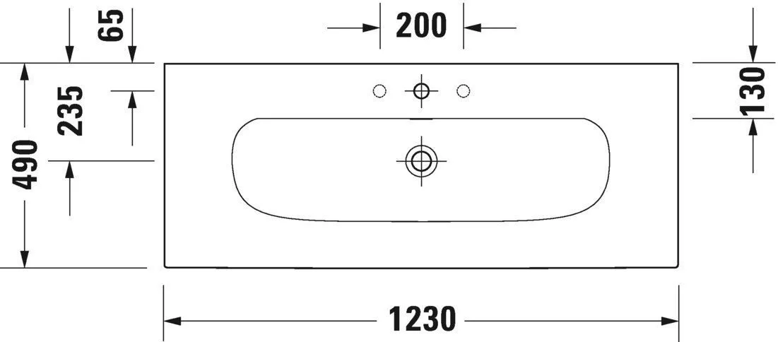 Умывальник Duravit Viu 2344120000