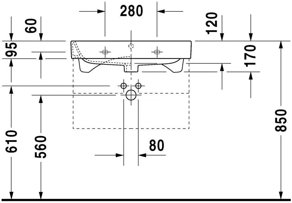 Умывальник Duravit Happy D.2 2318650060