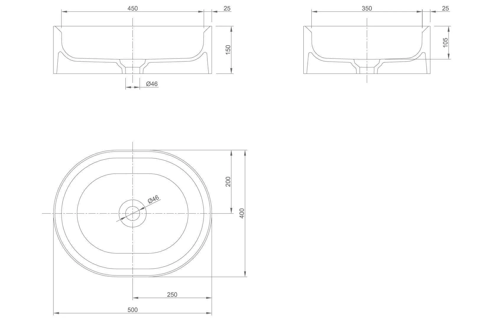 Раковина на стільницю Knief Glow 0600-066-01