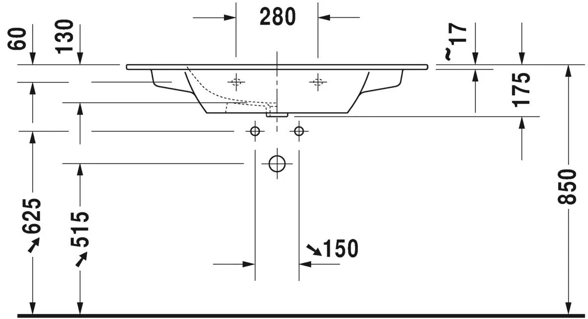 Умывальник Duravit ME by Starck 2336100060