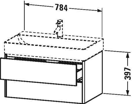 Тумба XSquare Duravit 784 x 460 мм (без раковины) XS416209292