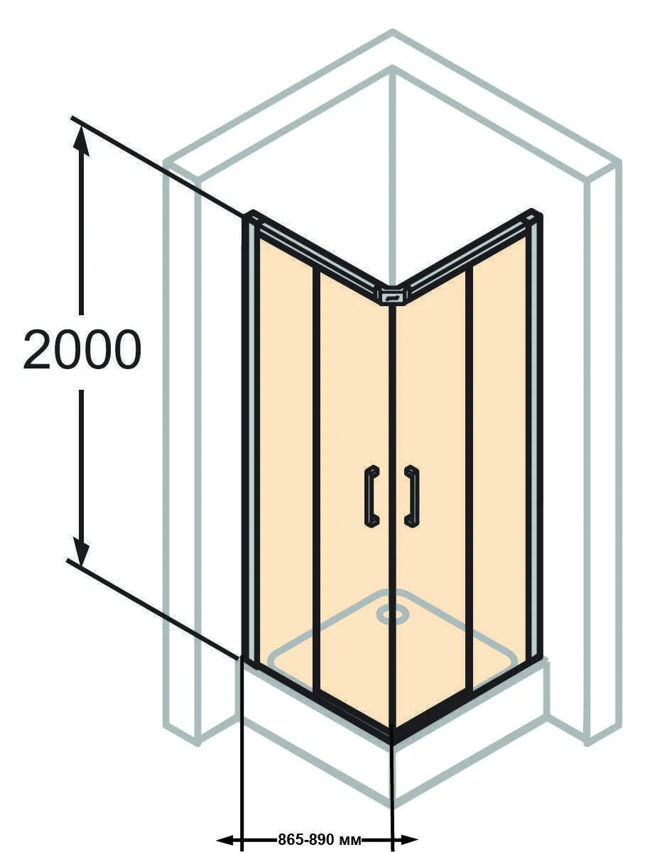 Розсувна душова кабіна Huppe Black Classics 2 C25002.123.321