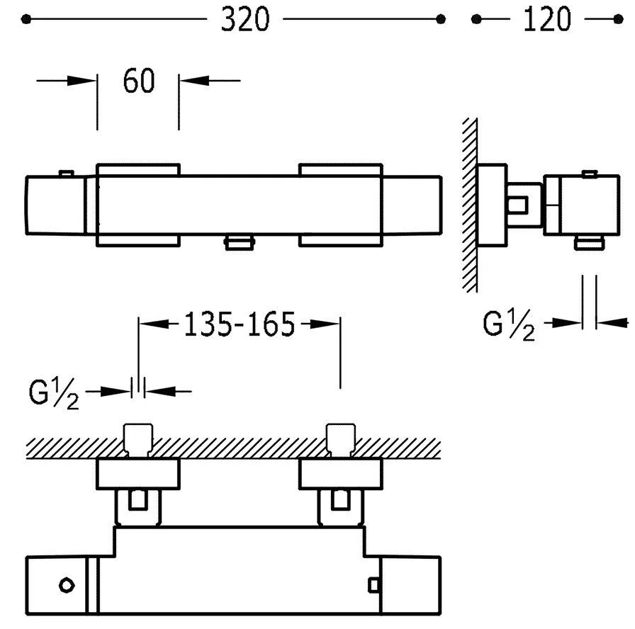 Набор: смеситель для ванны с душевым набором Tres Slim 20217409