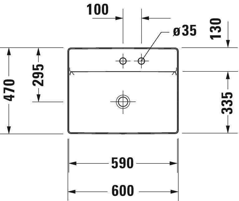 Умивальник на стільницю Duravit DuraSquare 2354600044