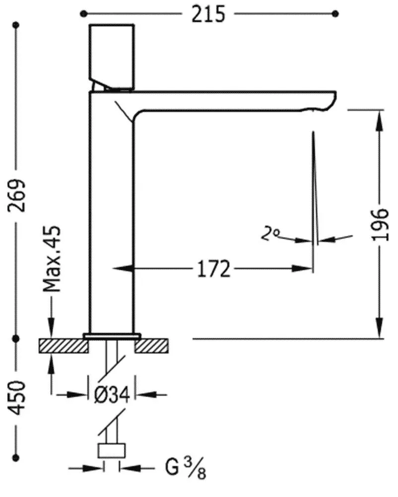 Смесители для раковины Tres Loft 20020304BM