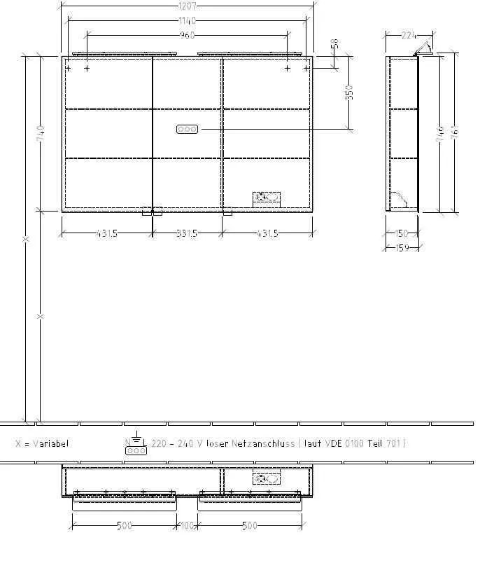 Дзеркальний шафачик My view one Villeroy & Boch A4401200