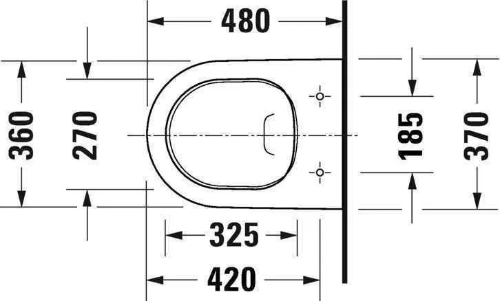 Унітаз підвісний Duravit D-Neo (Rimless, компакт) 2587090000