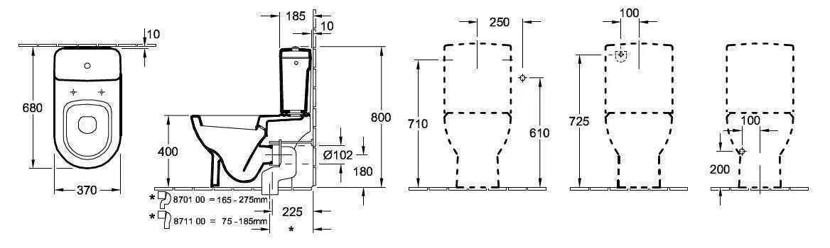 Унітаз підлоговий Villeroy and Boch Subway 660910R3