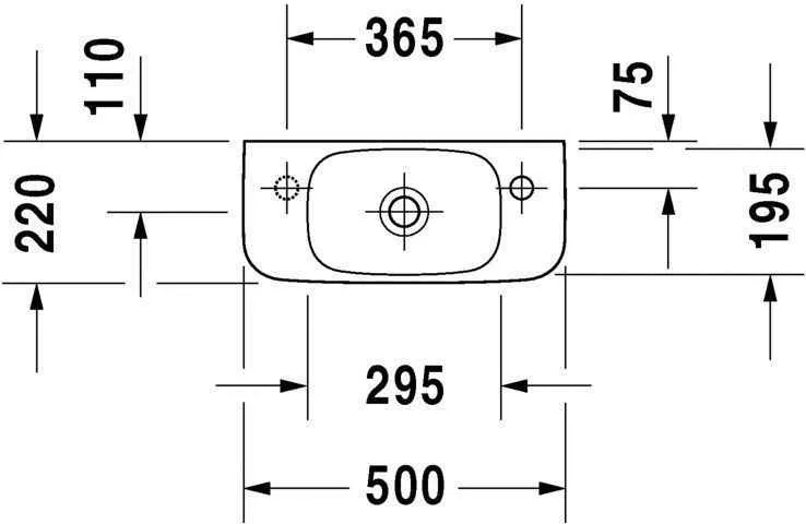 Умивальник Duravit DuraStyle 0713500000