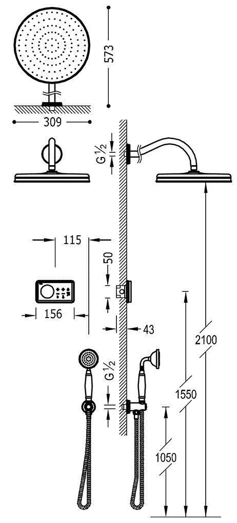 Душевая система Tres Clasic 09226201AC