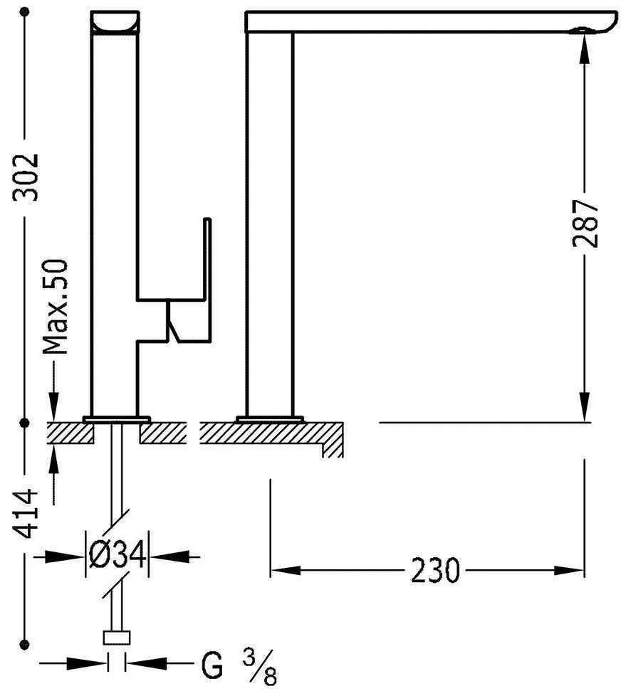 Змішувачі на раковину Tres Loft 20020503FU