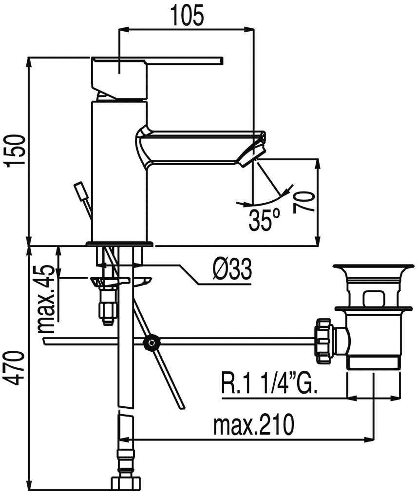 Змішувачі для раковини Tres Lex 186103