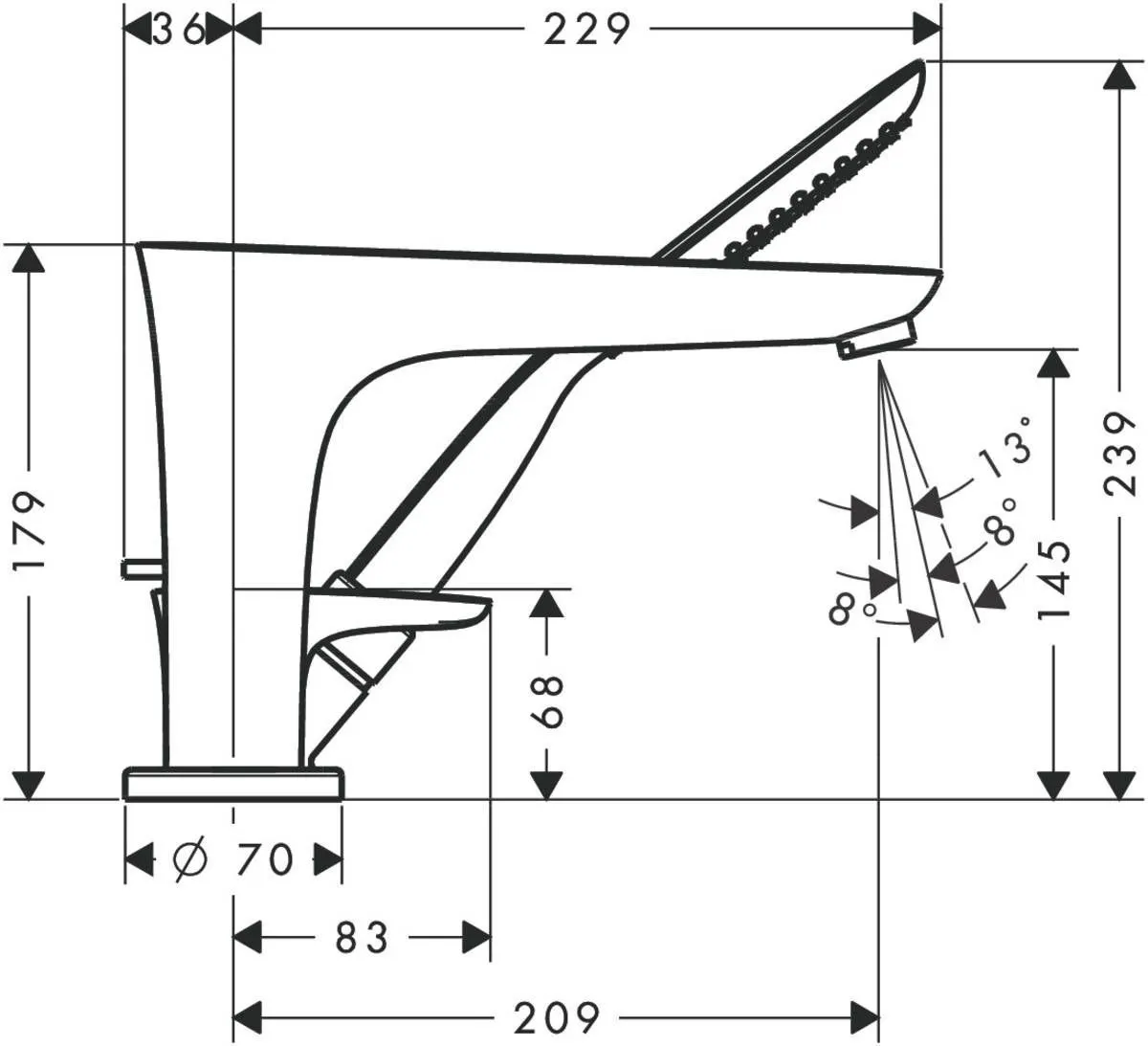 Смеситель для ванны Hansgrohe Puravida 15432400