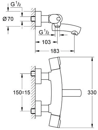 Cмеситель с термостатом  Grohe  Tenso 34026000