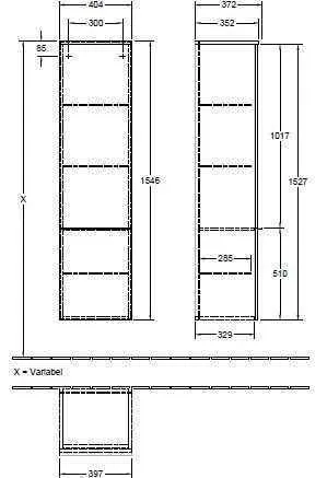 Пенал для ванної кімнати Villeroy&Boch Venticello A95111VG