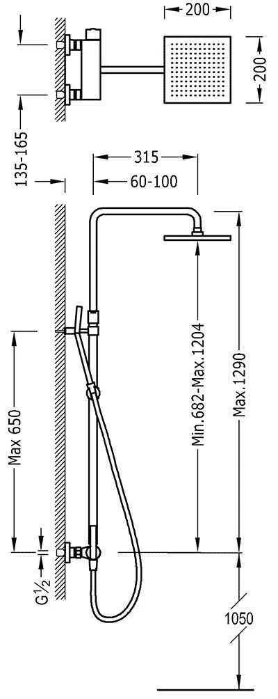 Душевая система Tres Lex 08119701
