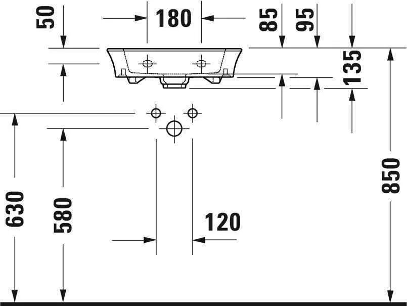 Умивальник Duravit White Tulip 0737450070