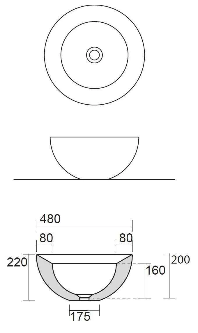 Раковина на стільницю DP AXA 832001