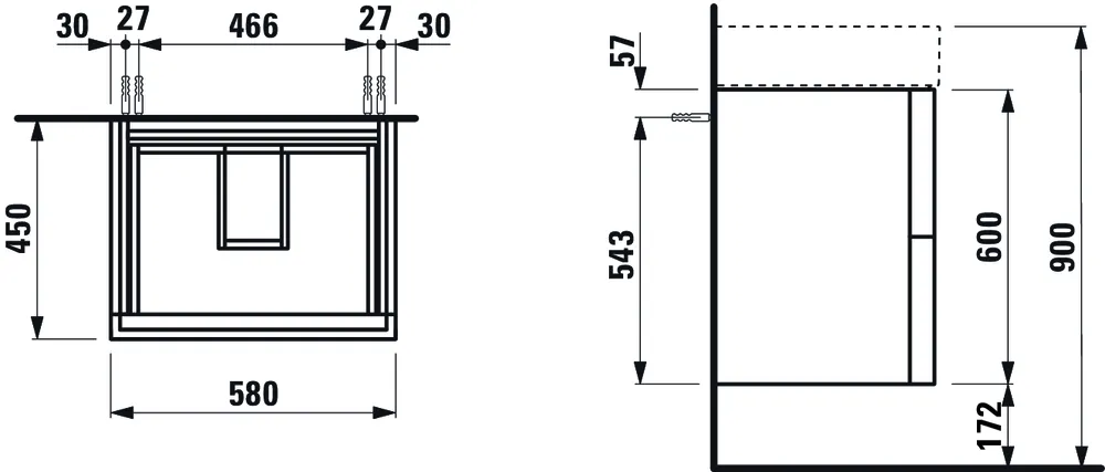 Тумба під раковину Laufen Kartell H4075690336421