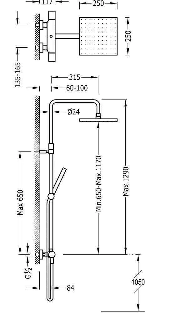 Душевая система Tres 20538501