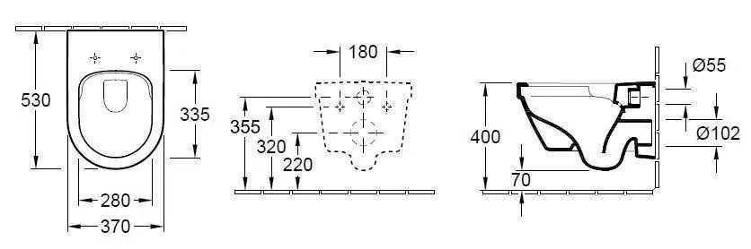 Унітаз підвісний Villeroy and Boch Architectura (без зливного краю) 4694R0R1