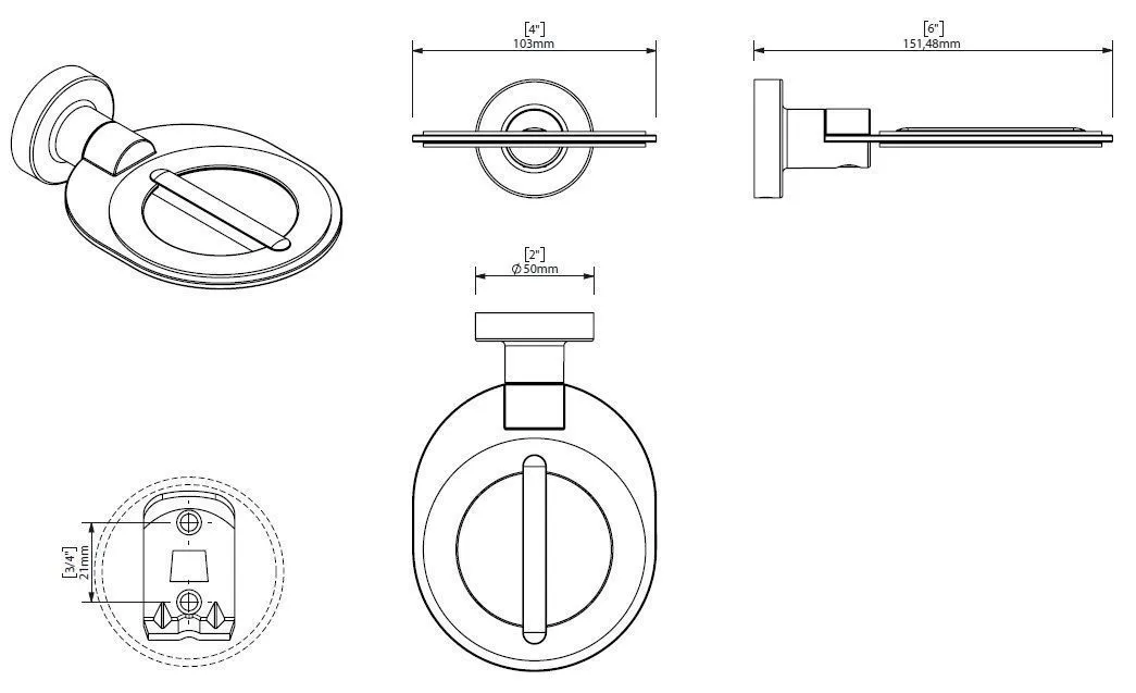 Держатель "утюжка" Creabath Architecture 192571