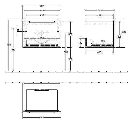 Тумба для умивальника Subway 2.0 Villeroy and Boch A68710FP
