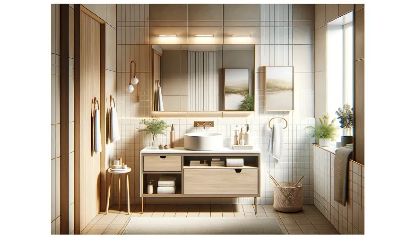 раковина с тумбой в ванную