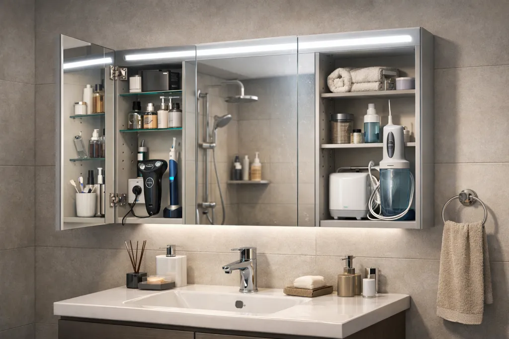 Дзеркальна шафа у ванну