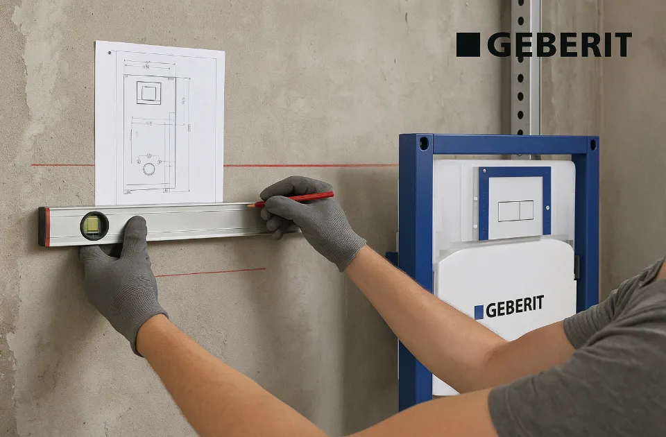 установка инсталляции geberit