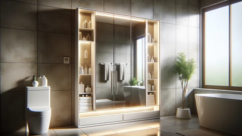 зеркальный шкаф в ванную