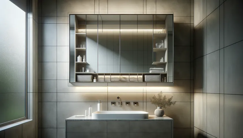 шкаф зеркало в ванную