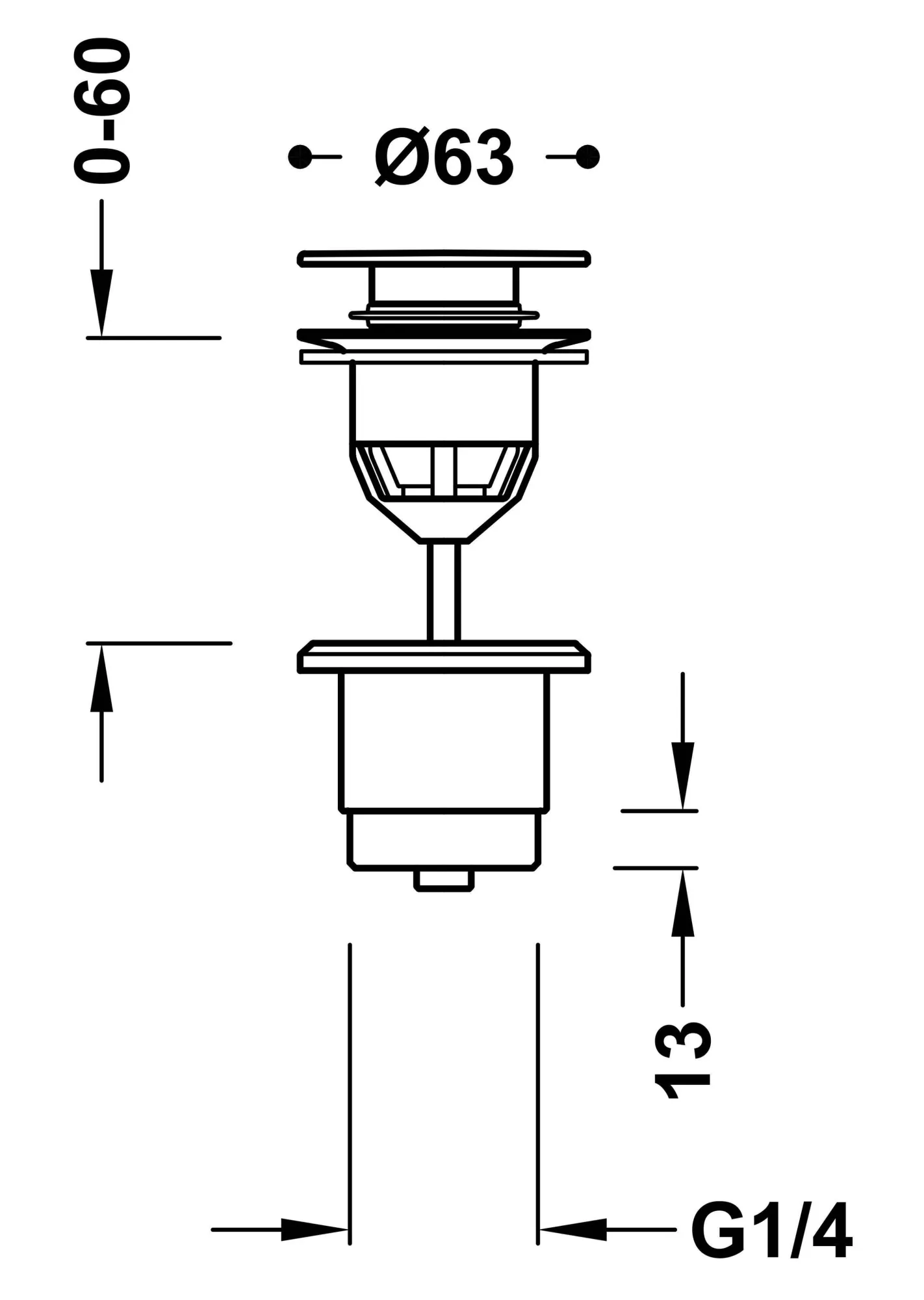Донний клапан Tres 24284001