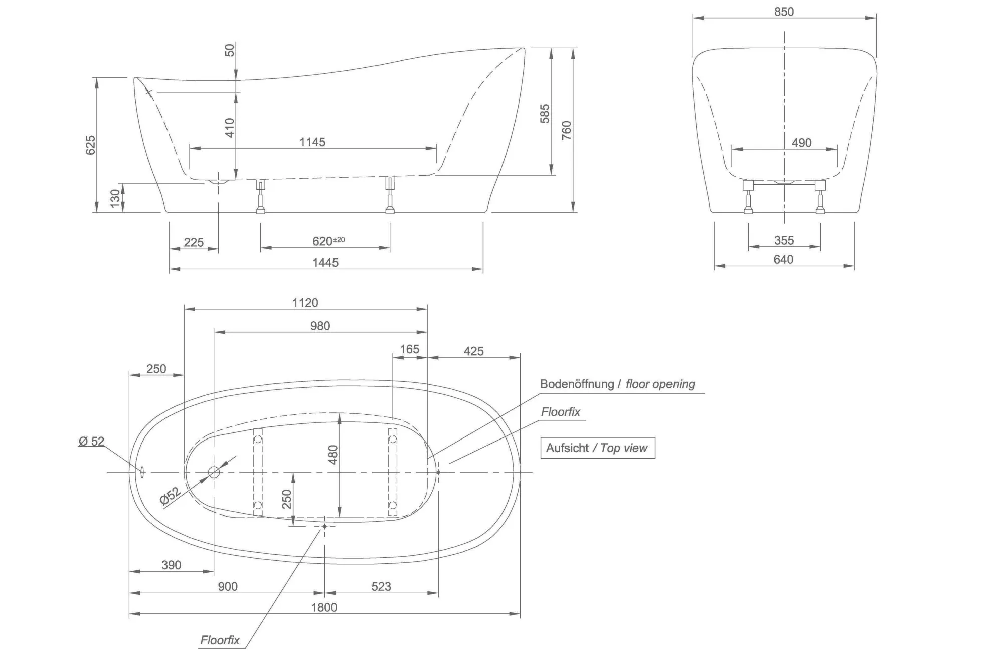 Окремостояча ванна Knief Relax relax 0100-278 Белый матовый / Сусальное серебро